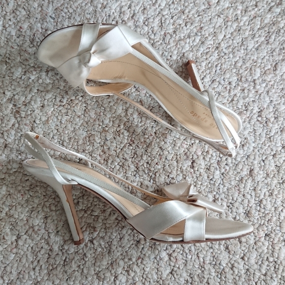 KATE SPADE NEW YORK 'ideal' slingback satin sandal size 7.5 - Picture 6 of 13